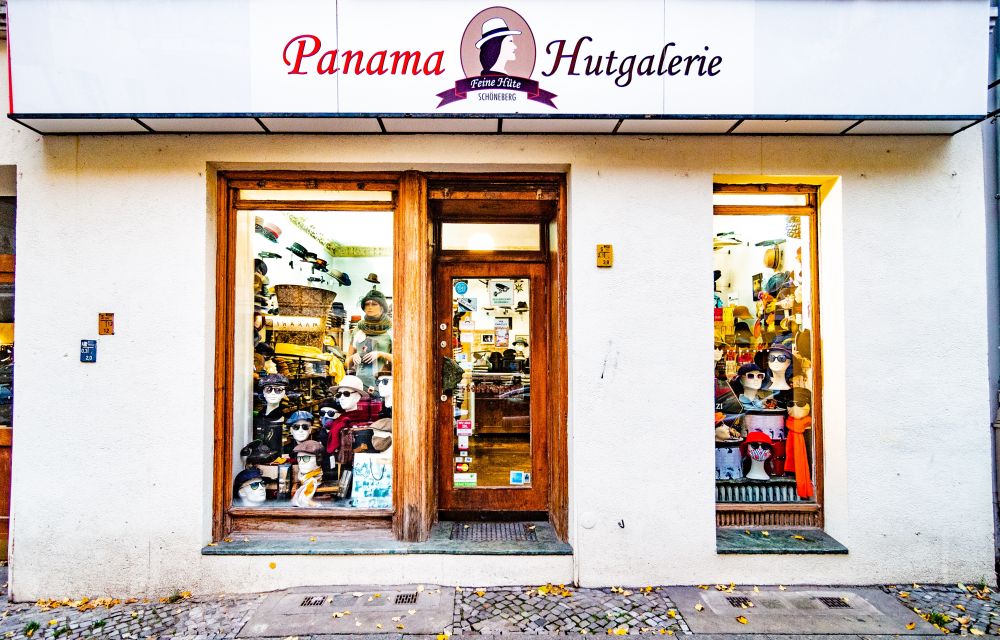 Panama Hutgalerie Ladengeschäft in Berlin Außenansicht